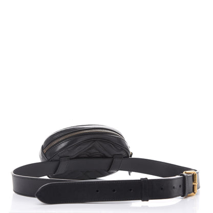Gucci Calfskin Matelasse GG Marmont Belt Bag 105 42 Black 3 of 15
