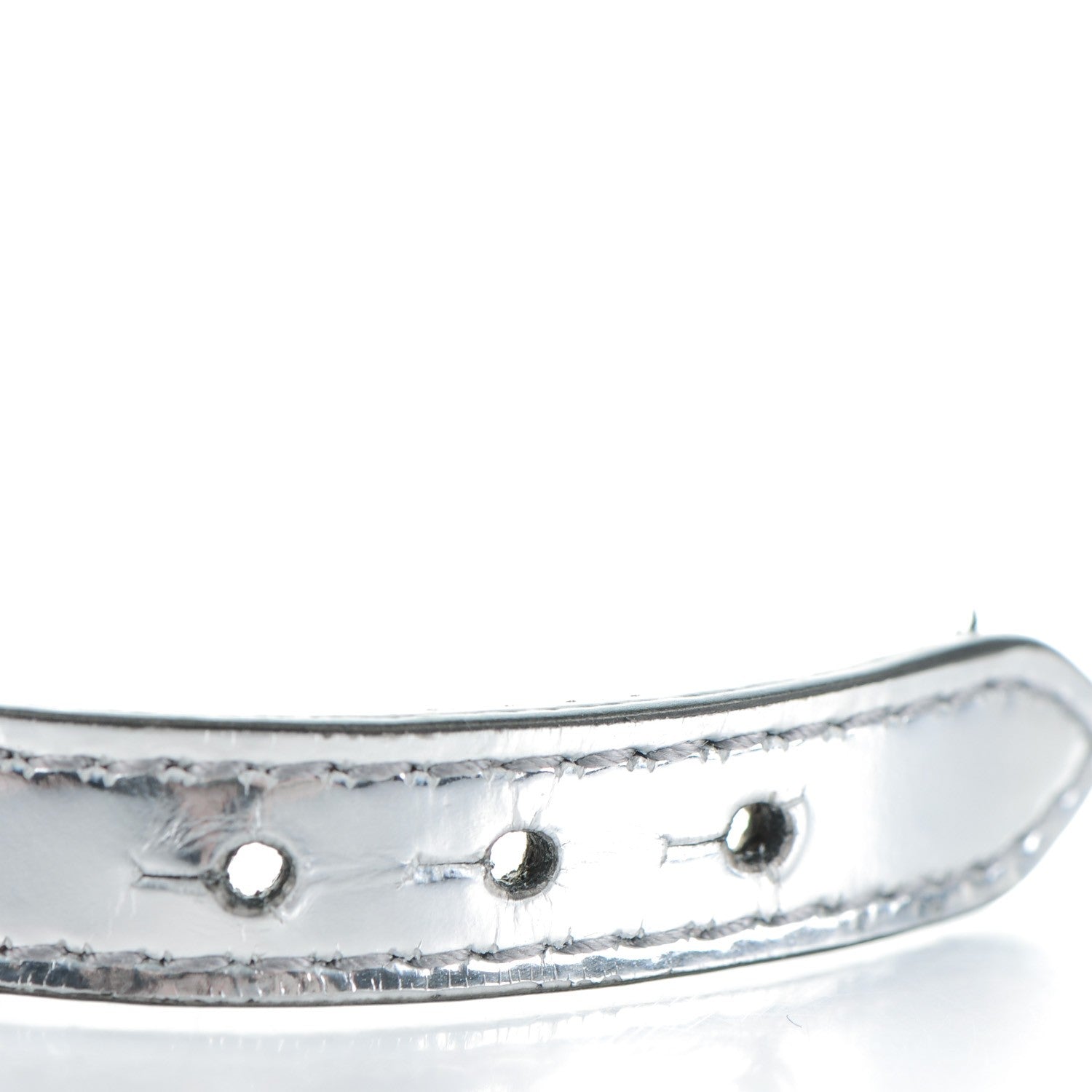 Bulgari Metallic Calfskin Serpenti Forever Bracelet L Silver 7 of 7