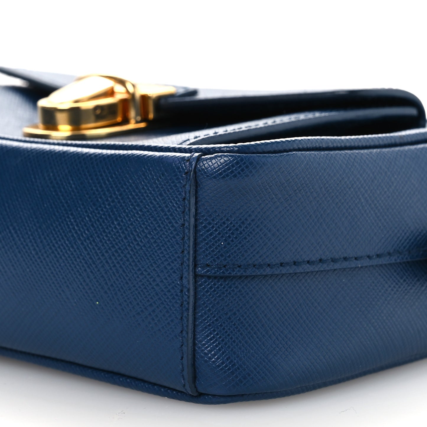 Saffiano Mini Front Pocket Crossbody Bag Bleuette
