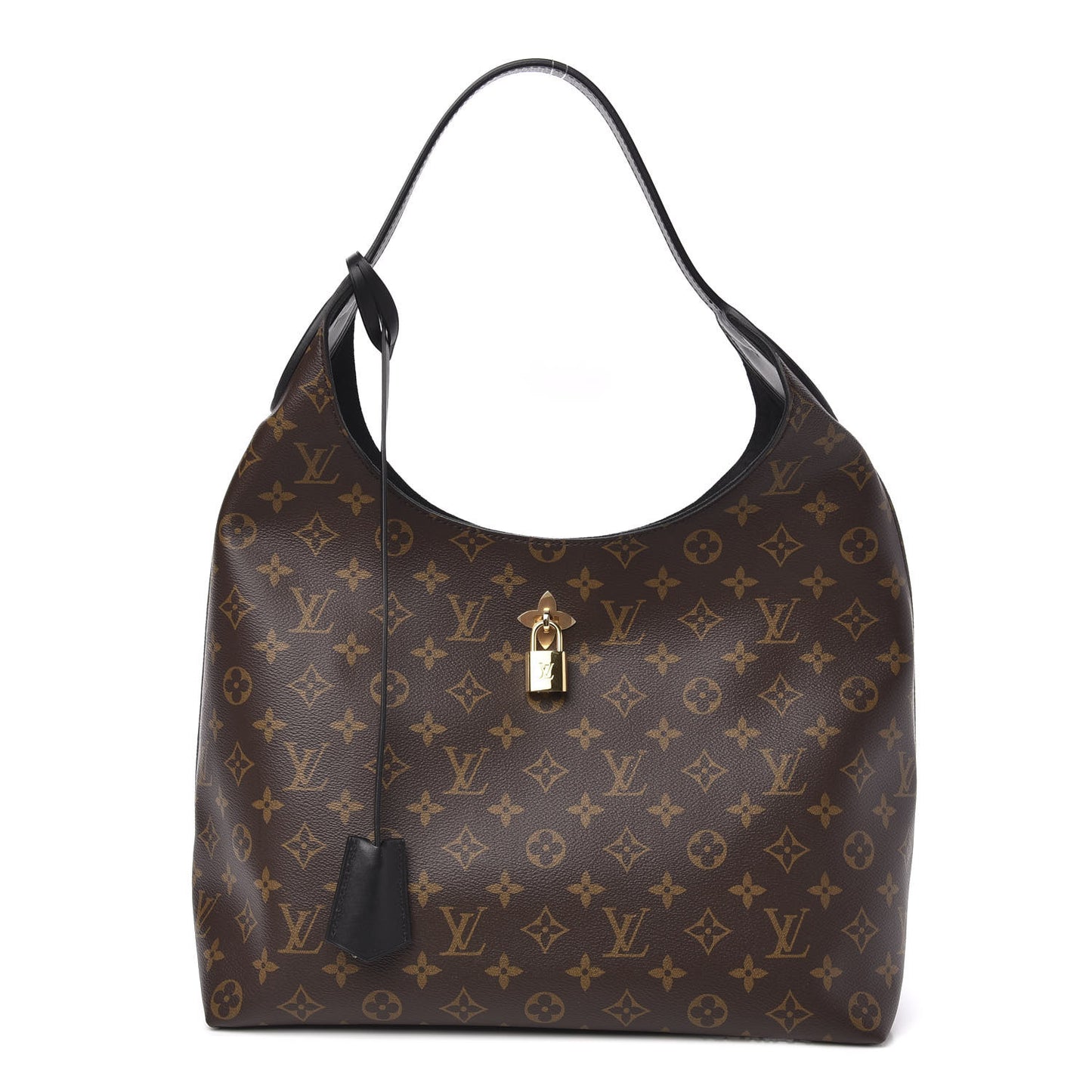 Monogram Flower Hobo Black