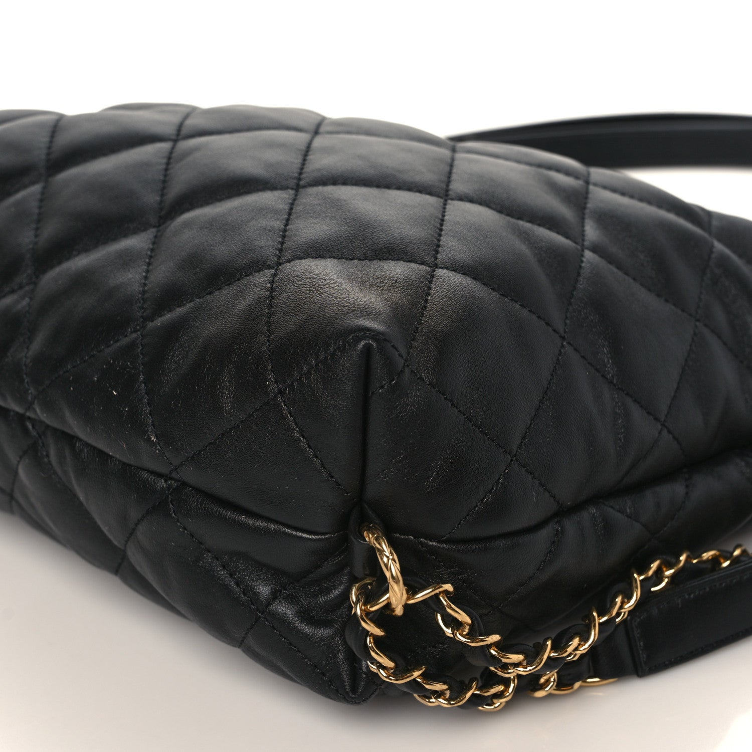 Chanel Lambskin Quilted Maxi Hobo Black 15 of 17