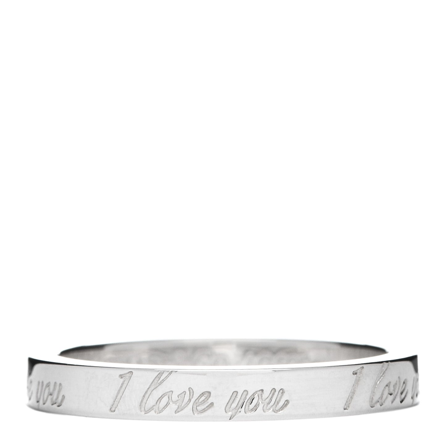 Sterling Silver I Love You Band Ring 54 7