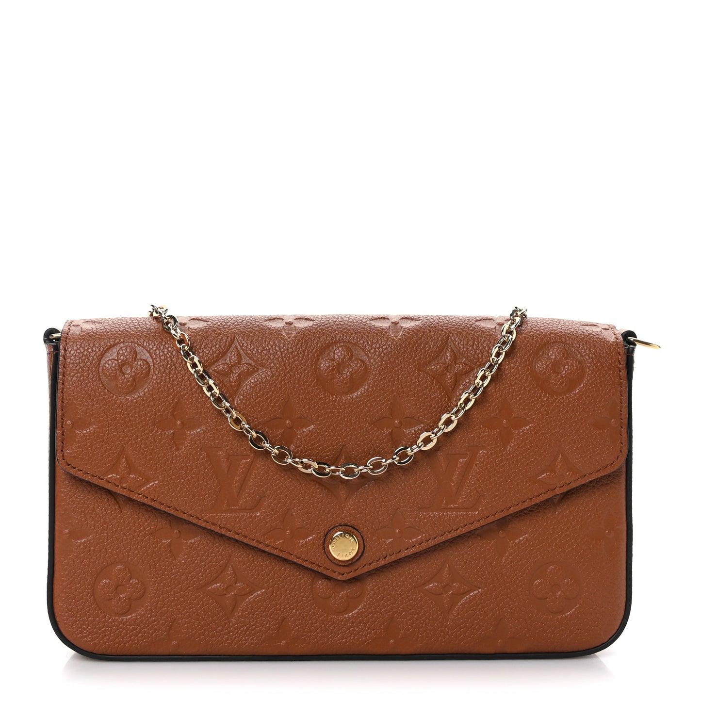 Empreinte Pochette Felicie Chain Wallet Cognac
