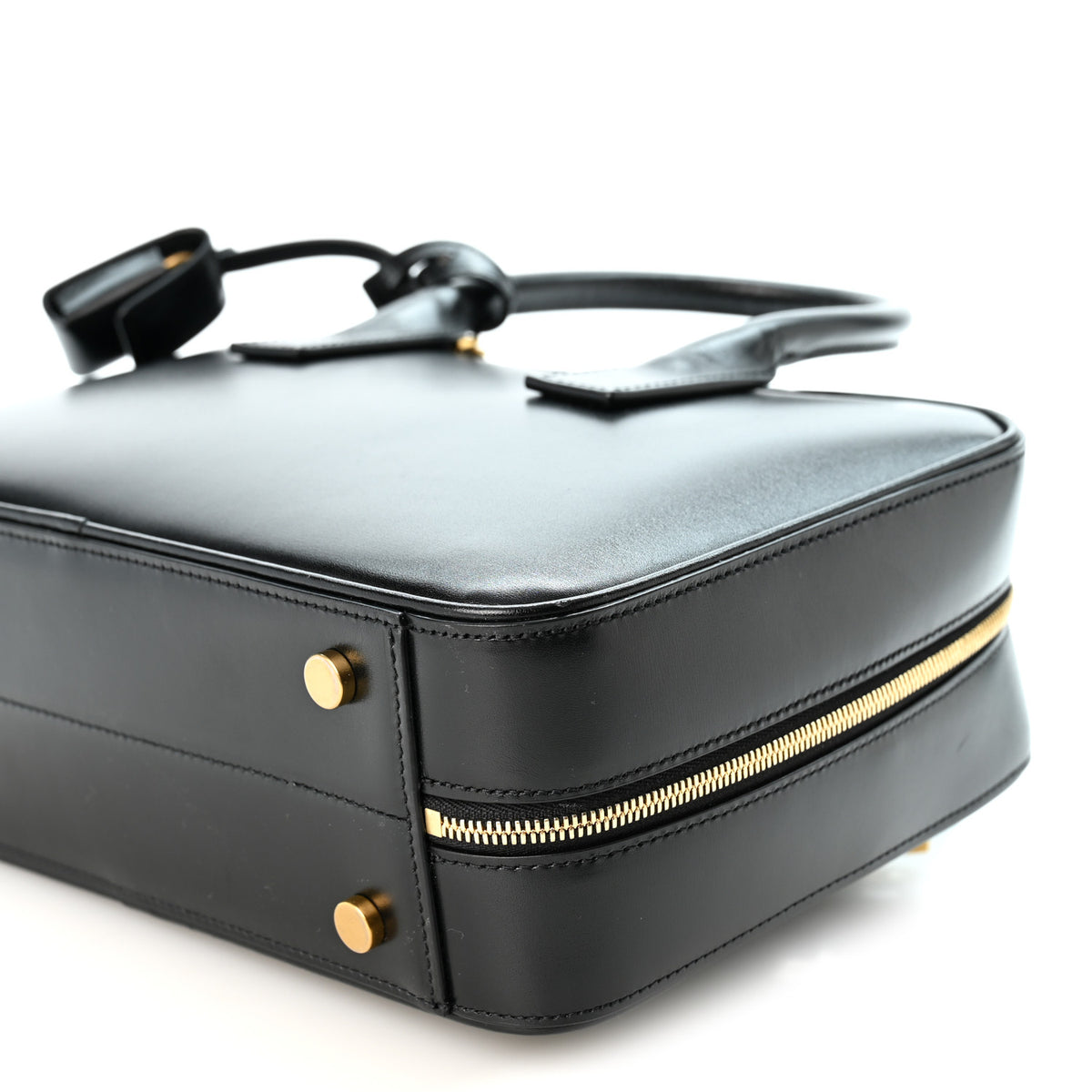 Smooth Calfskin Small SLP Bauletto Bag Black
