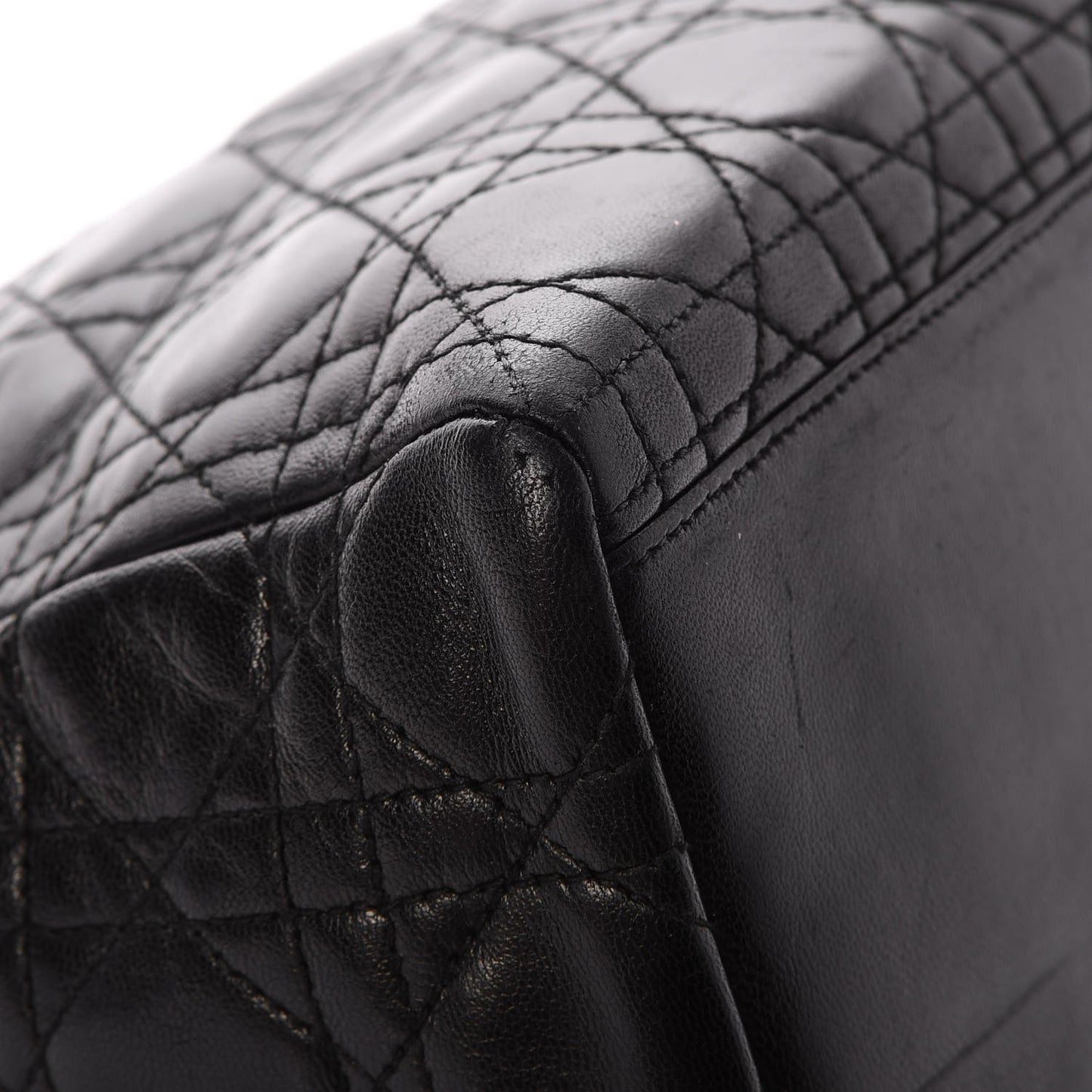 Lambskin Cannage Medium Lady Dior Black