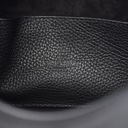Valentino Garavani Pebbled Calfskin Medium Rockstud Flip Lock Crossbody Bag Black 6 of 9