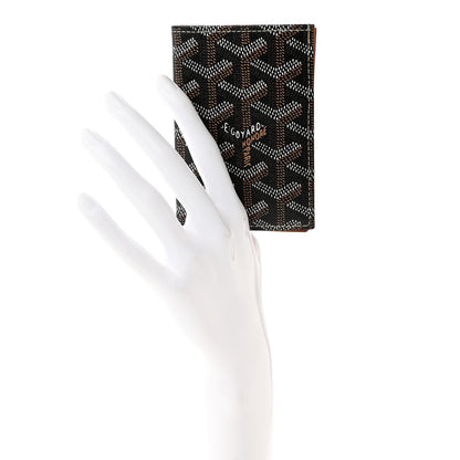 Goyard Goyardine Saint Pierre Card Holder Black Gold 2 of 12