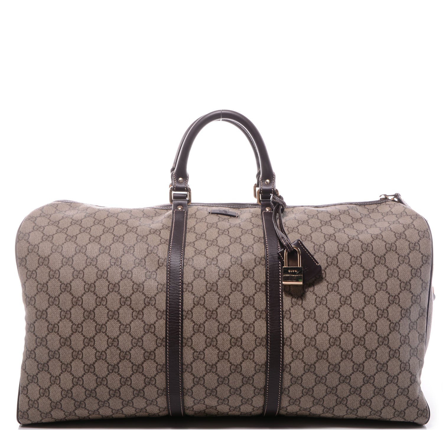Gucci GG Plus Monogram Large Carry On Duffle Bag Brown 1 of 8