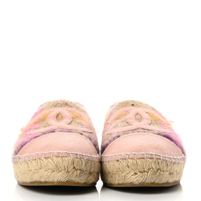 Chanel Tweed CC Espadrilles 37 Pink Multicolor 2 of 9