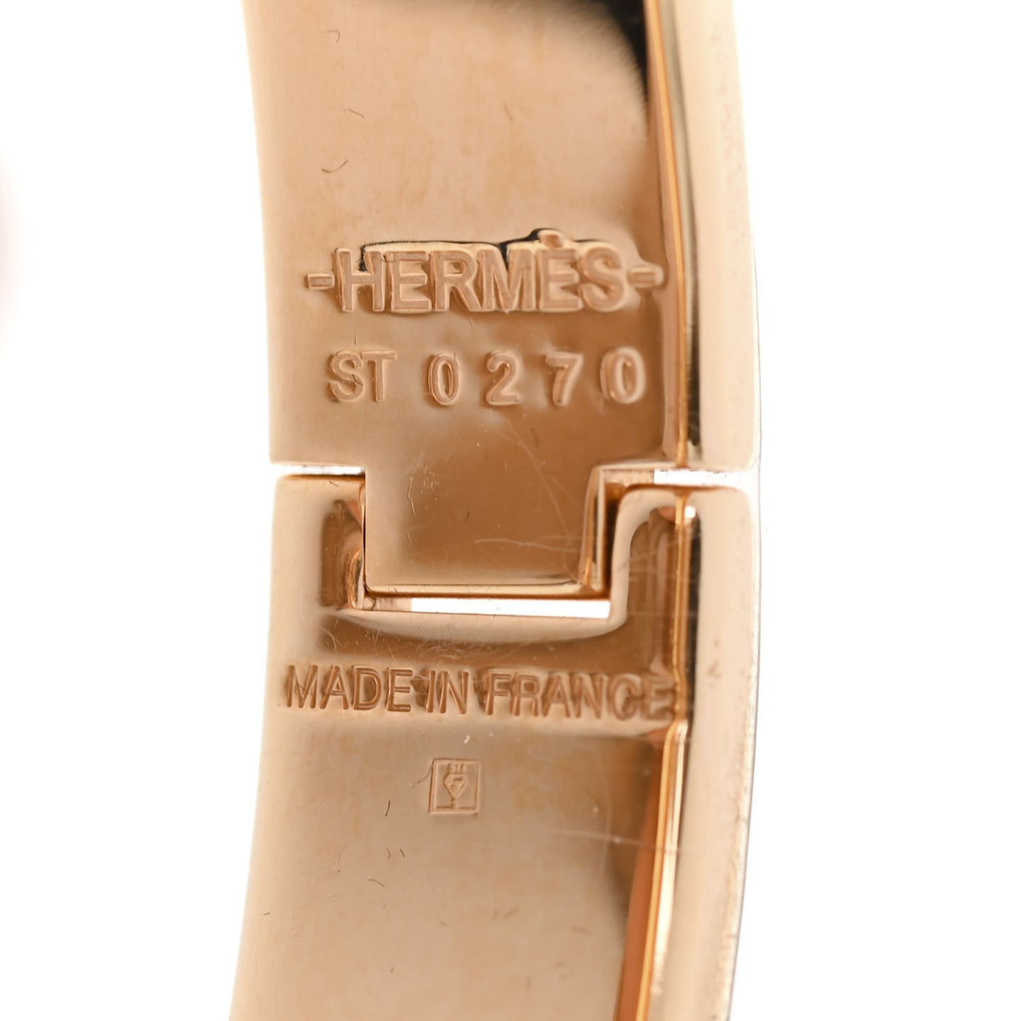 Enamel Narrow Clic Clac H Bracelet PM Marron Glace