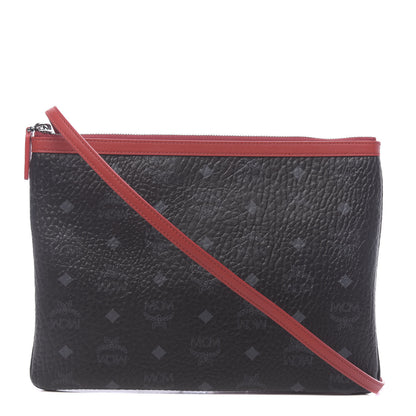 MCM Visetos Crossbody Pouch Black Red 1 of 9