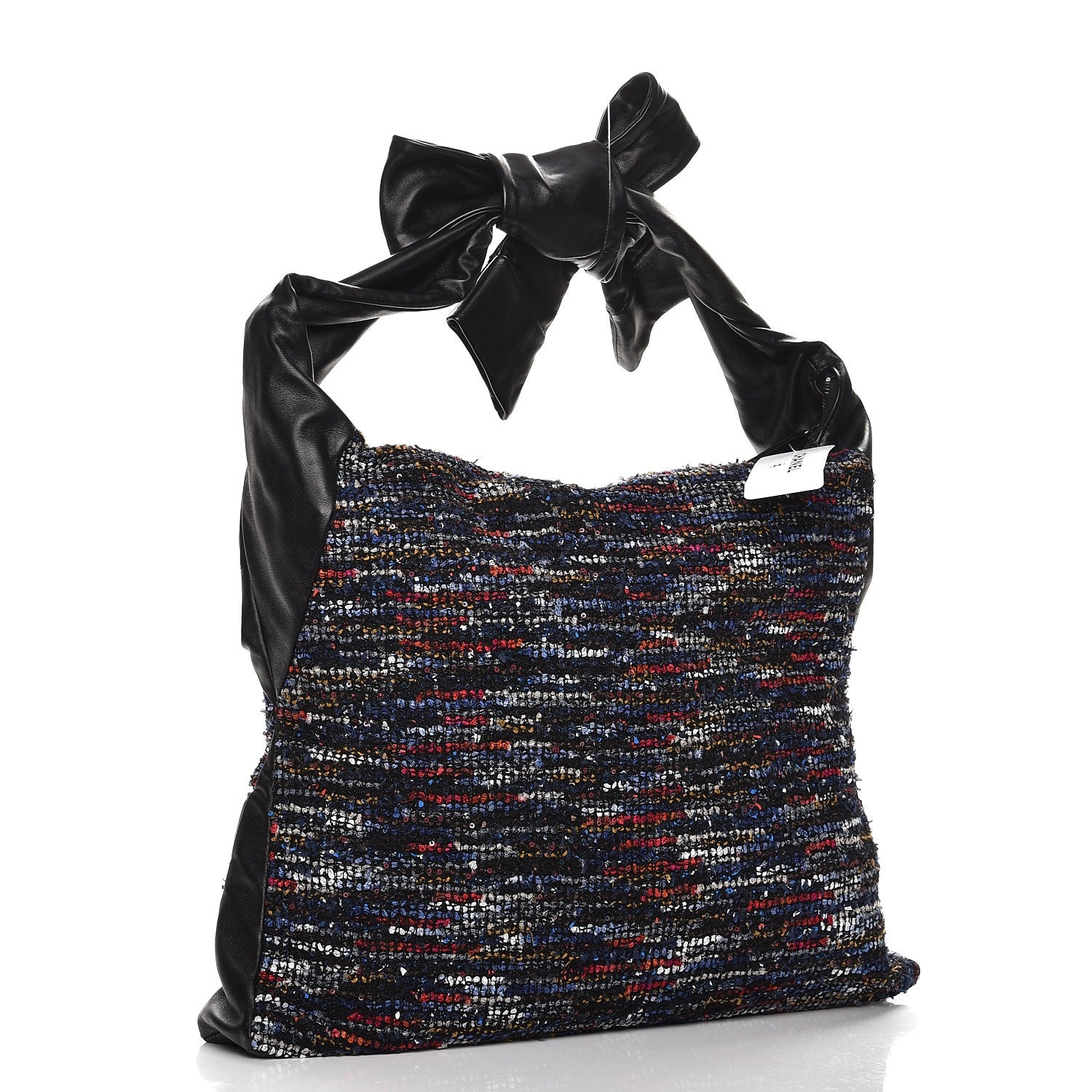 Chanel Tweed Lambskin Large Girl Bag Multicolor Black 3 of 7