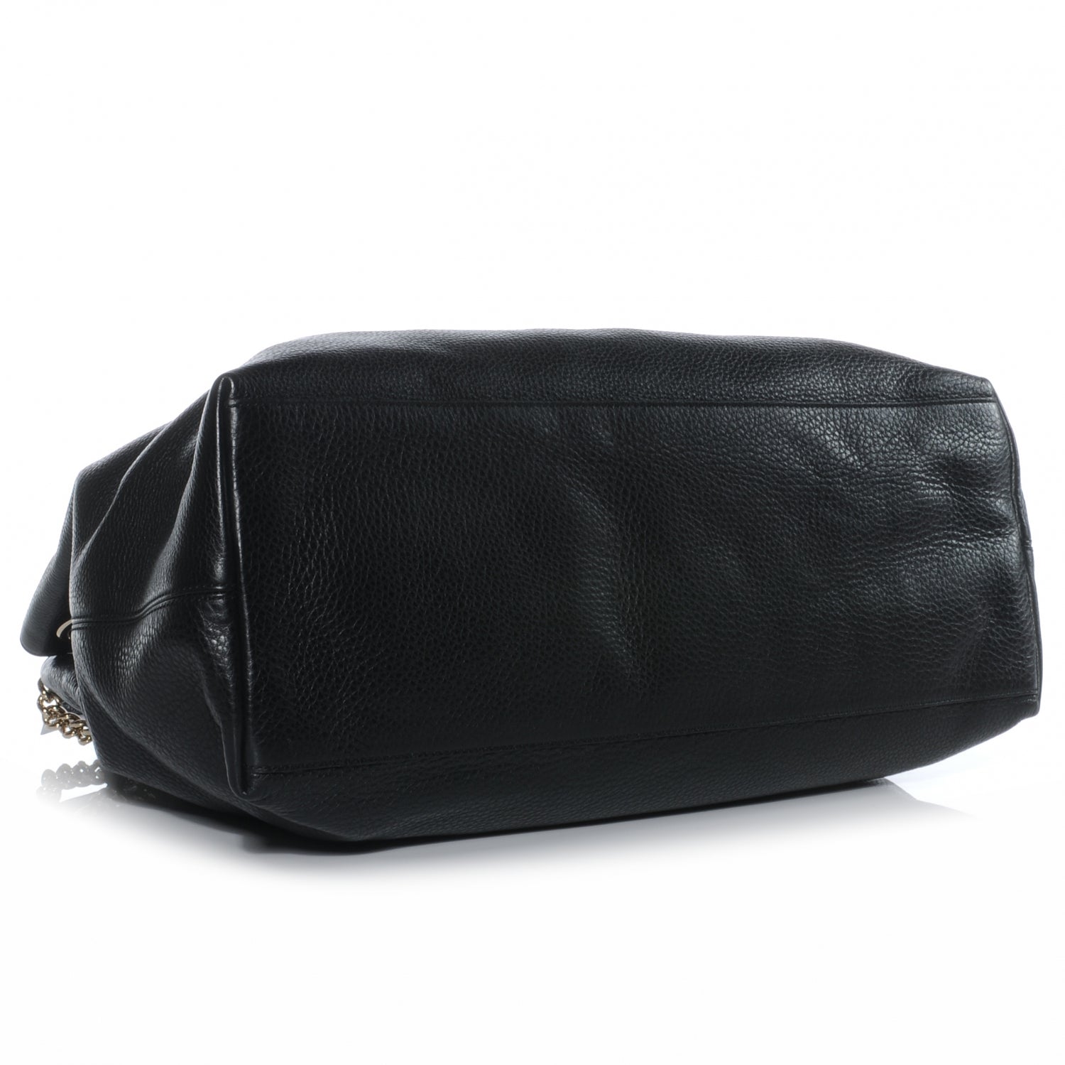 Gucci Pebbled Calfskin Large Soho Chain Shoulder Bag Black 4 of 7