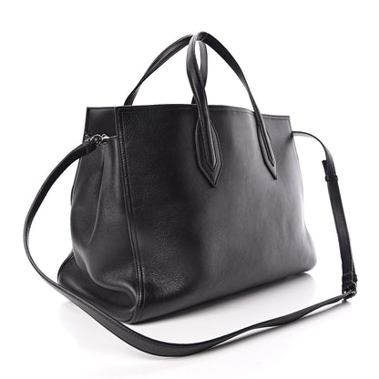 Saint Laurent Calfskin Medium Amber Tote Black 3 of 12