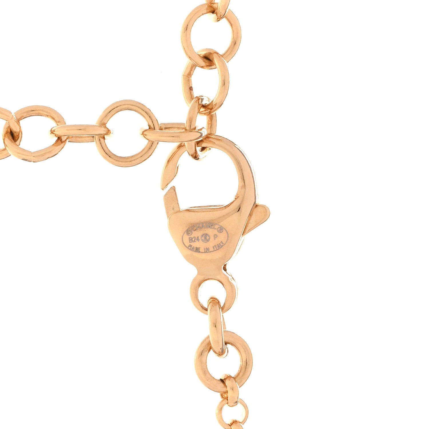 Chanel Enamel CC Medallion Chain Necklace Gold Black White 5 of 6