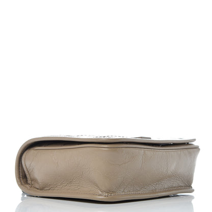 Saint Laurent Crinkled Calfskin Matelasse Monogram Niki Chain Wallet Dusty Grey 4 of 9