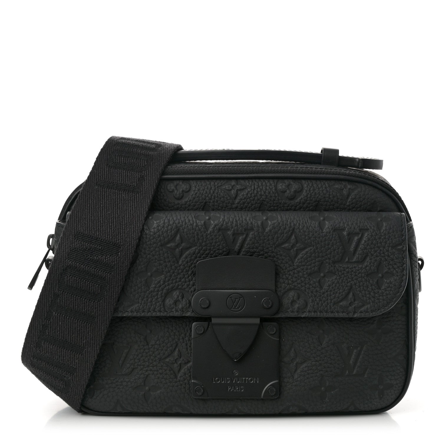 Louis Vuitton Taurillon Monogram S Lock Messenger Black 1 of 9
