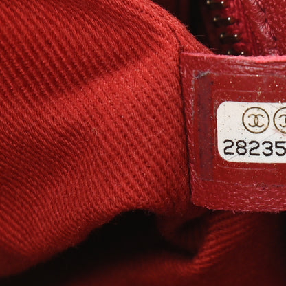Chanel Lambskin Quilted Large Bowling Bag Red 7 of 11