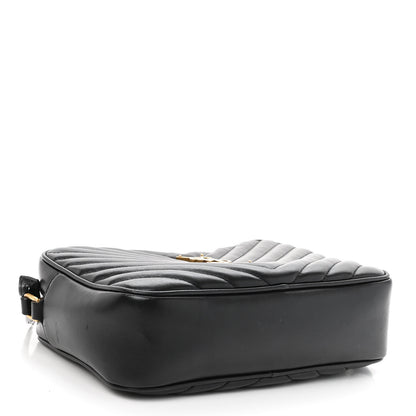 Saint Laurent Calfskin Matelasse Monogram Lou Camera Bag Black 4 of 9