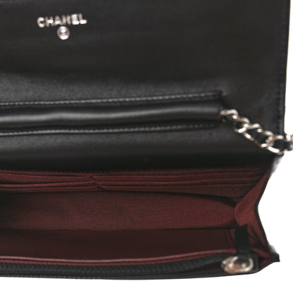 Chanel Lambskin Quilted Wallet On Chain WOC Black 5 of 10