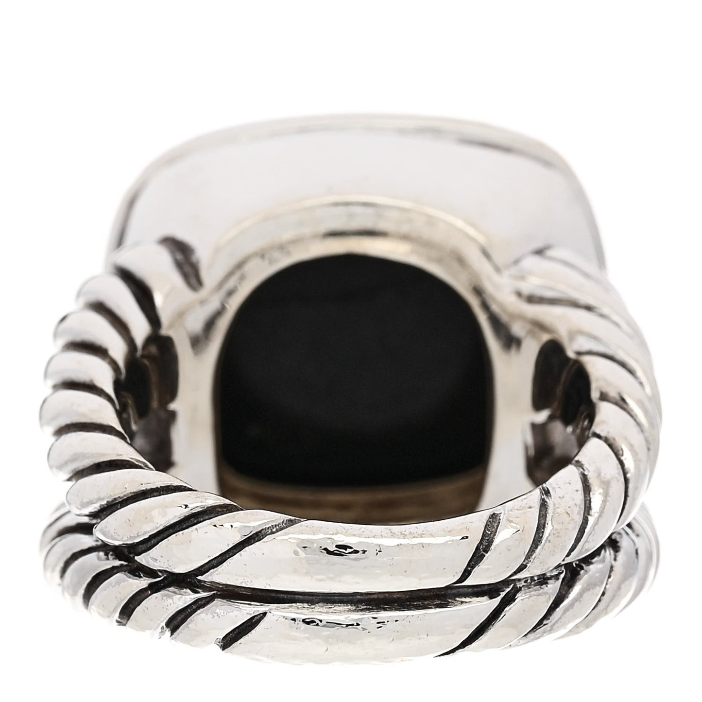 Sterling Silver Diamond Black Onyx 11mm Albion Ring 52 6