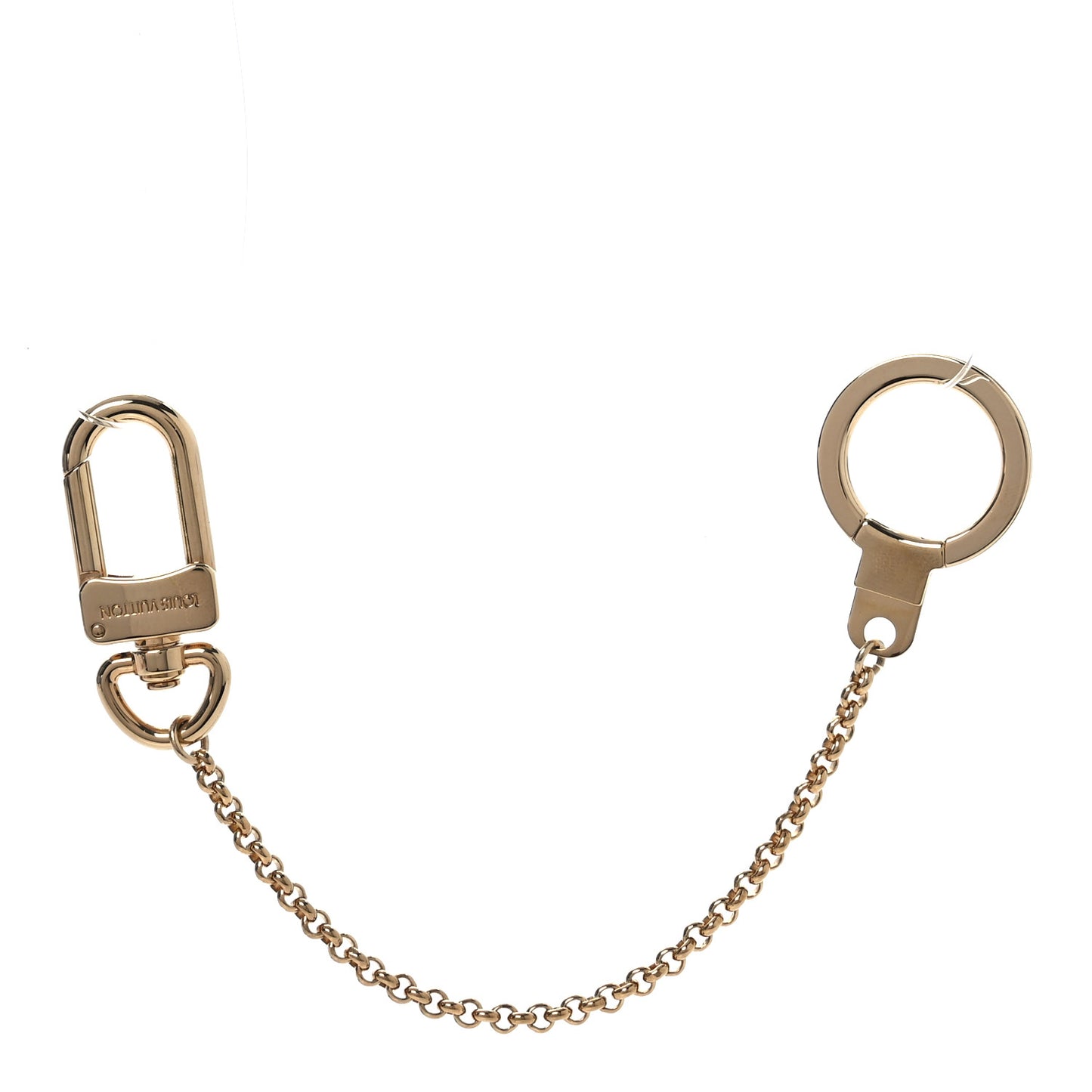 Metal Pochette Extender Key Ring Chain Gold