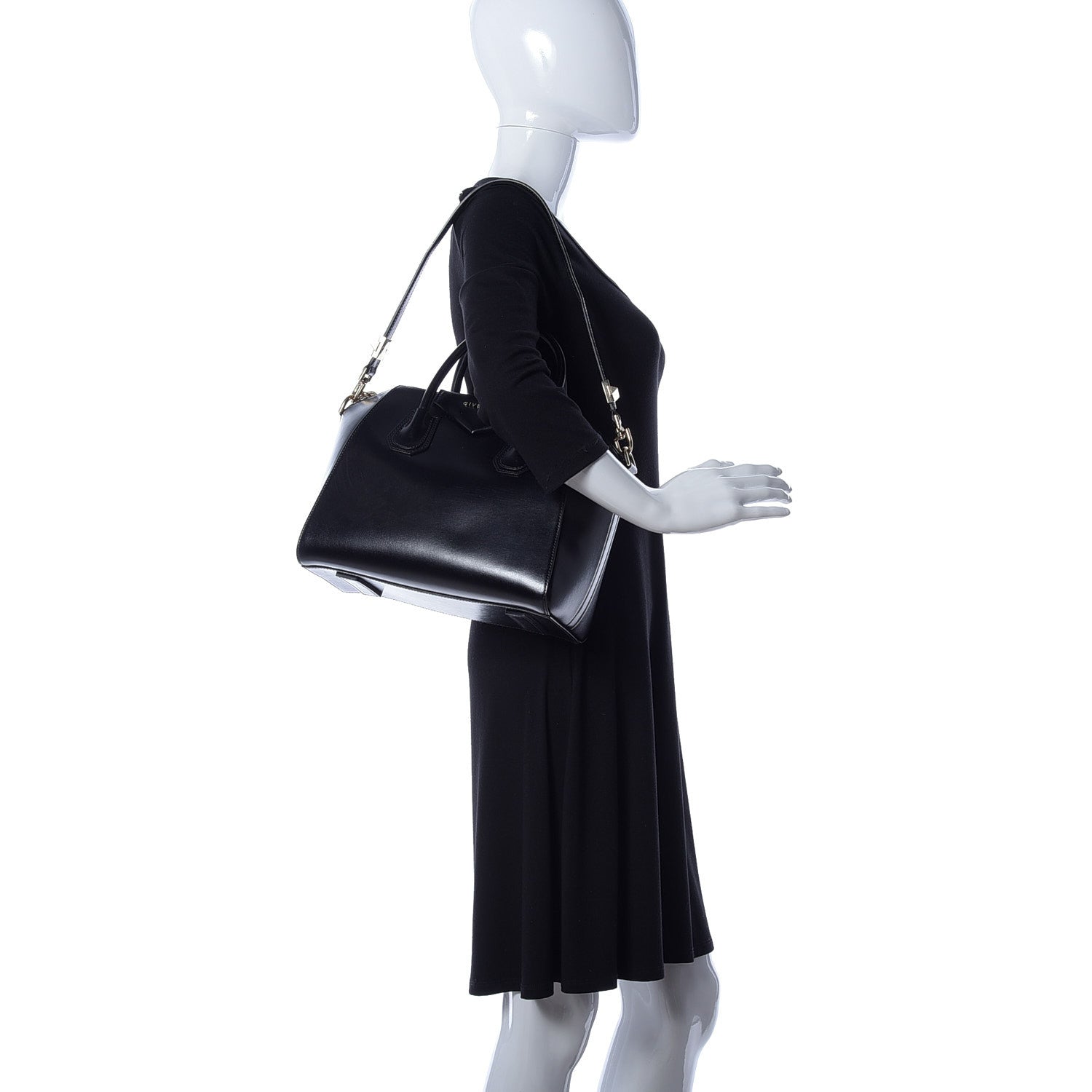 Givenchy Shiny Lord Calfskin Medium Antigona Black 3 of 10