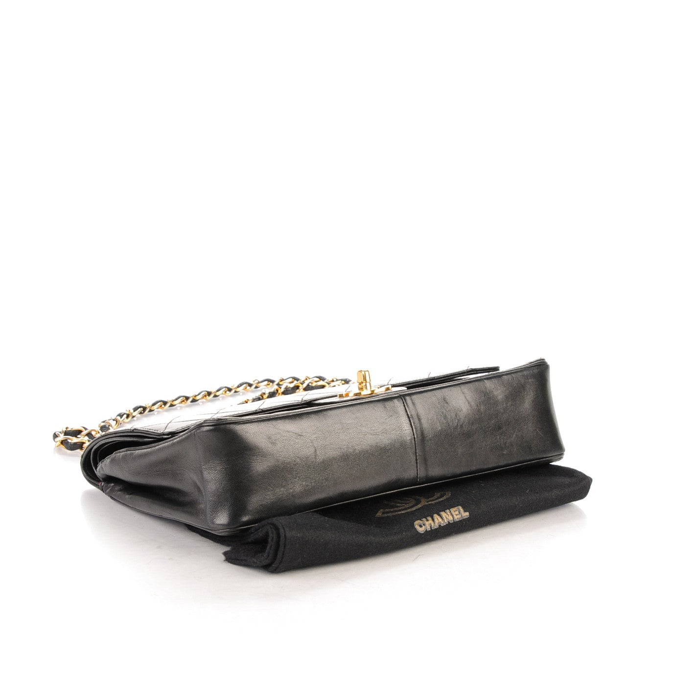 Chanel Lambskin Quilted Medium Double Flap Black 4 of 7
