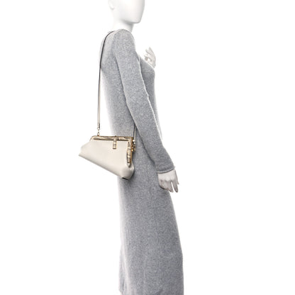 Fendi Shiny Nappa Snakeskin Small Fendi First White Roccia 2 of 13