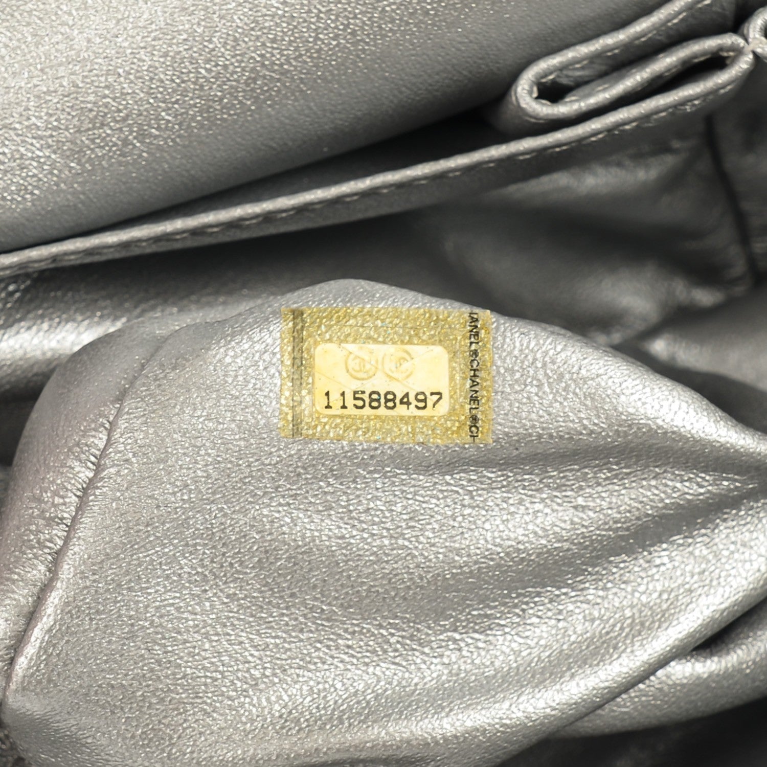 Chanel Metallic Aged Calfskin Quilted 2.55 Reissue 227 Flap Silver 13 of 17