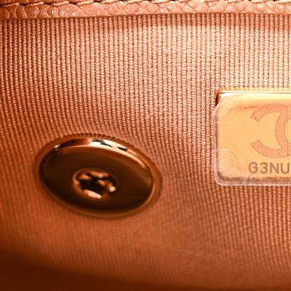 Chanel Shiny Caviar Quilted Medium Duma Pockets Drawstring Backpack Dark Beige 7 of 11