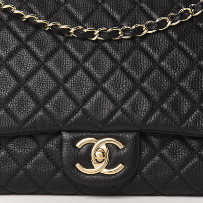 Chanel Calfskin Quilted XXL Travel Flap Bag Black 10 of 10