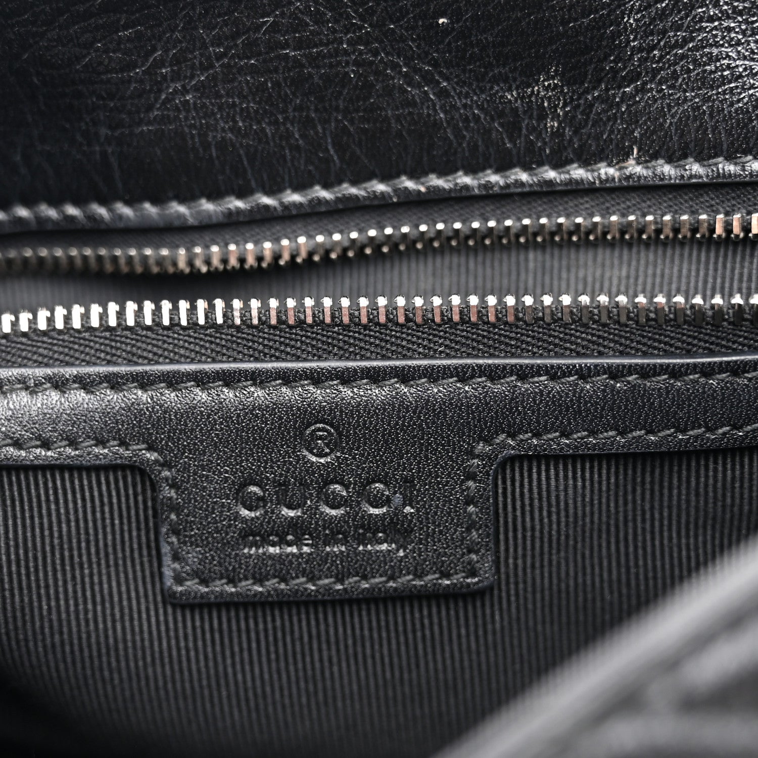 Gucci Soft Calfskin Matelasse Monochrome Medium GG Marmont Shoulder Bag Black 6 of 11