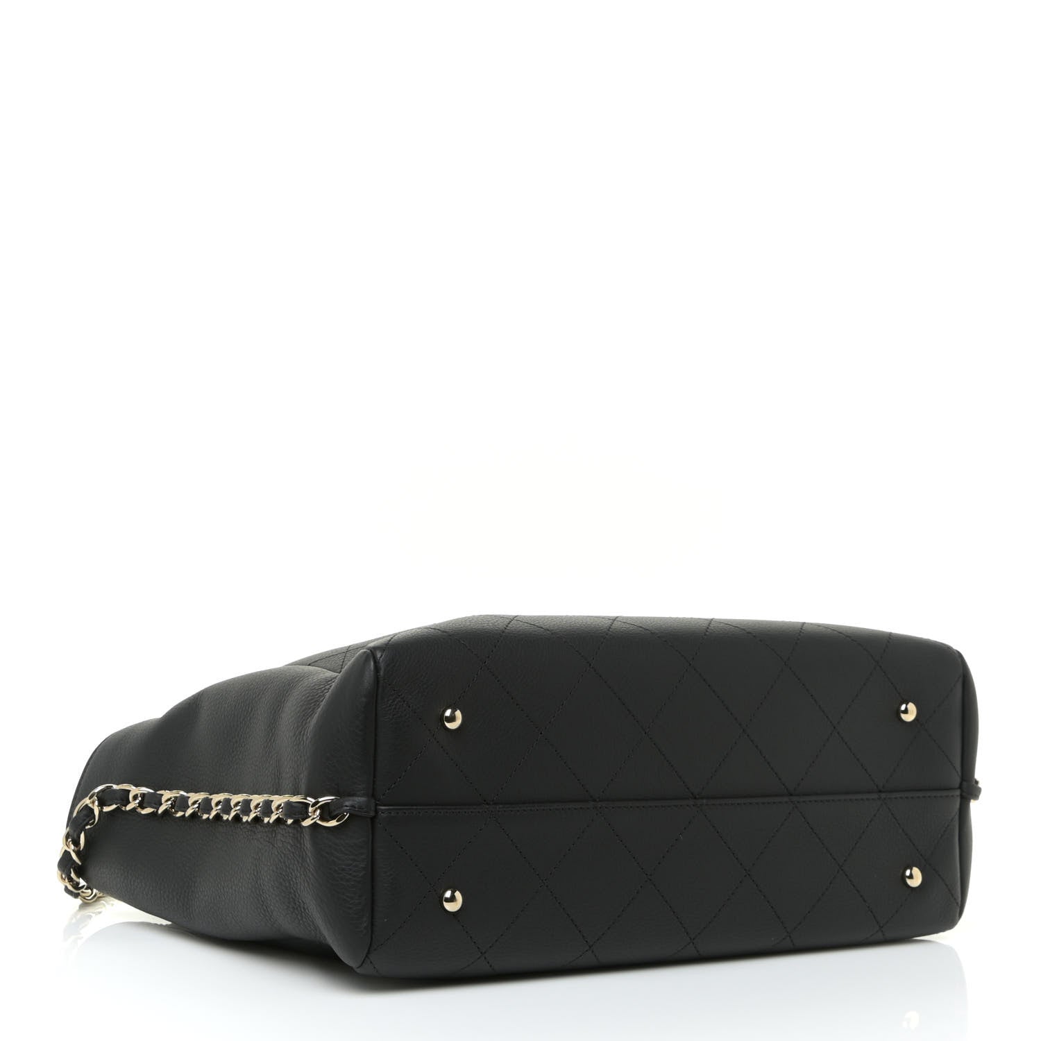 Chanel Calfskin Stitched Medium Shopping Tote Black 3 of 14