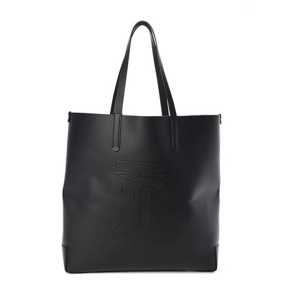 Burberry Calfskin TB Motif Embossed Tote Black 1 of 8