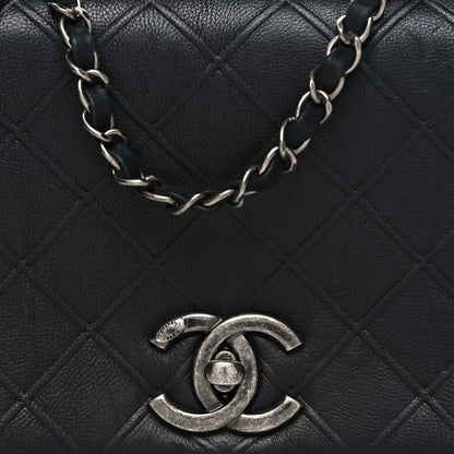 Chanel Calfskin Diamond Embossed New Chic Flap Black 8 of 11
