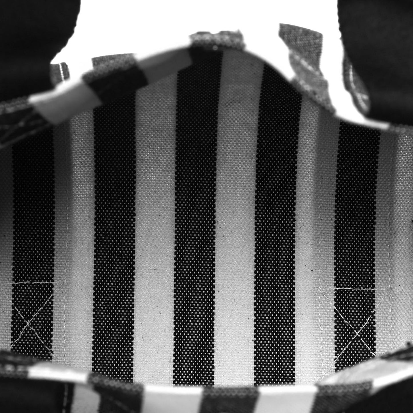 Canvas Striped Cannes Black White