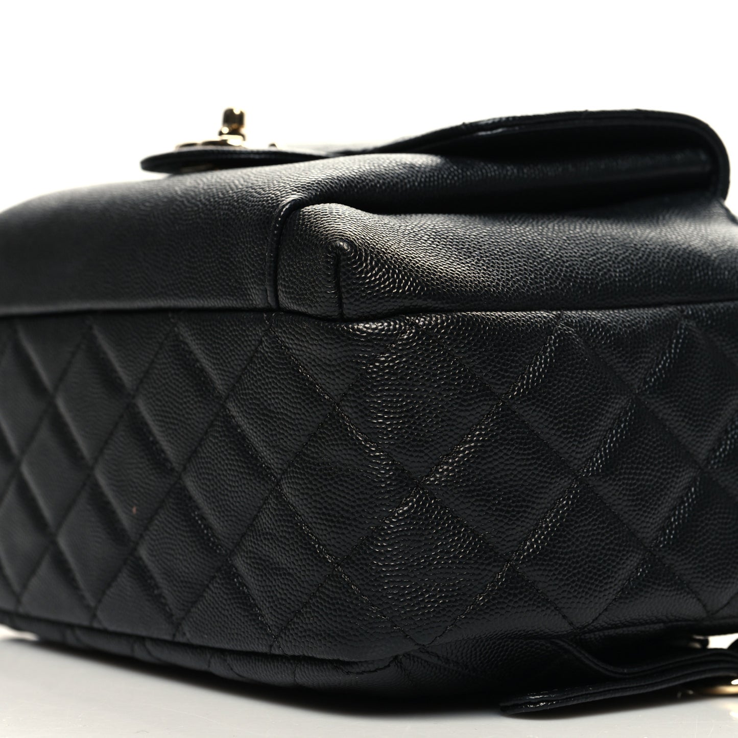 Caviar Quilted Medium Zip Around Backpack Black