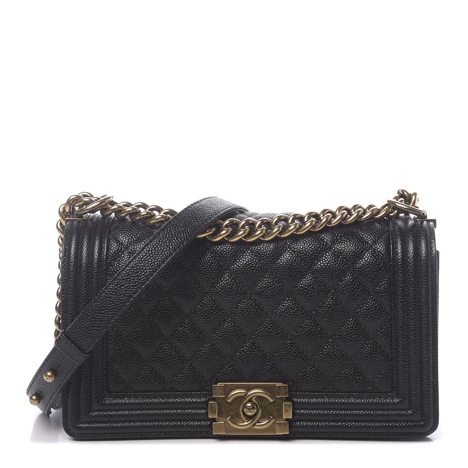 Chanel Caviar Quilted Medium Boy Flap Black 1 of 11