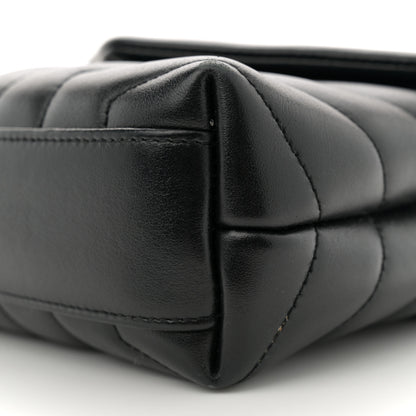 Saint Laurent Calfskin Y Quilted Monogram Toy Loulou Crossbody Bag Black 10 of 12