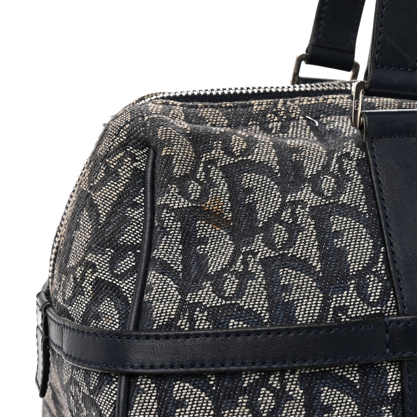 Denim Monogram Charms Shoulder Bag Blue