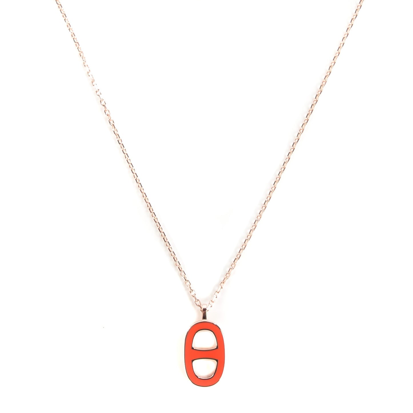 Lacquered Iliade Necklace Dark Orange