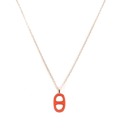 Hermes Lacquered Iliade Necklace Dark Orange 1 of 6