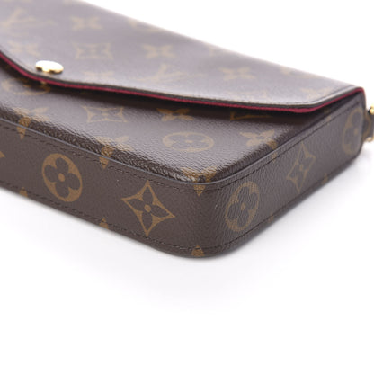 Louis Vuitton Monogram Pochette Felicie Chain Wallet Fuchsia 7 of 8