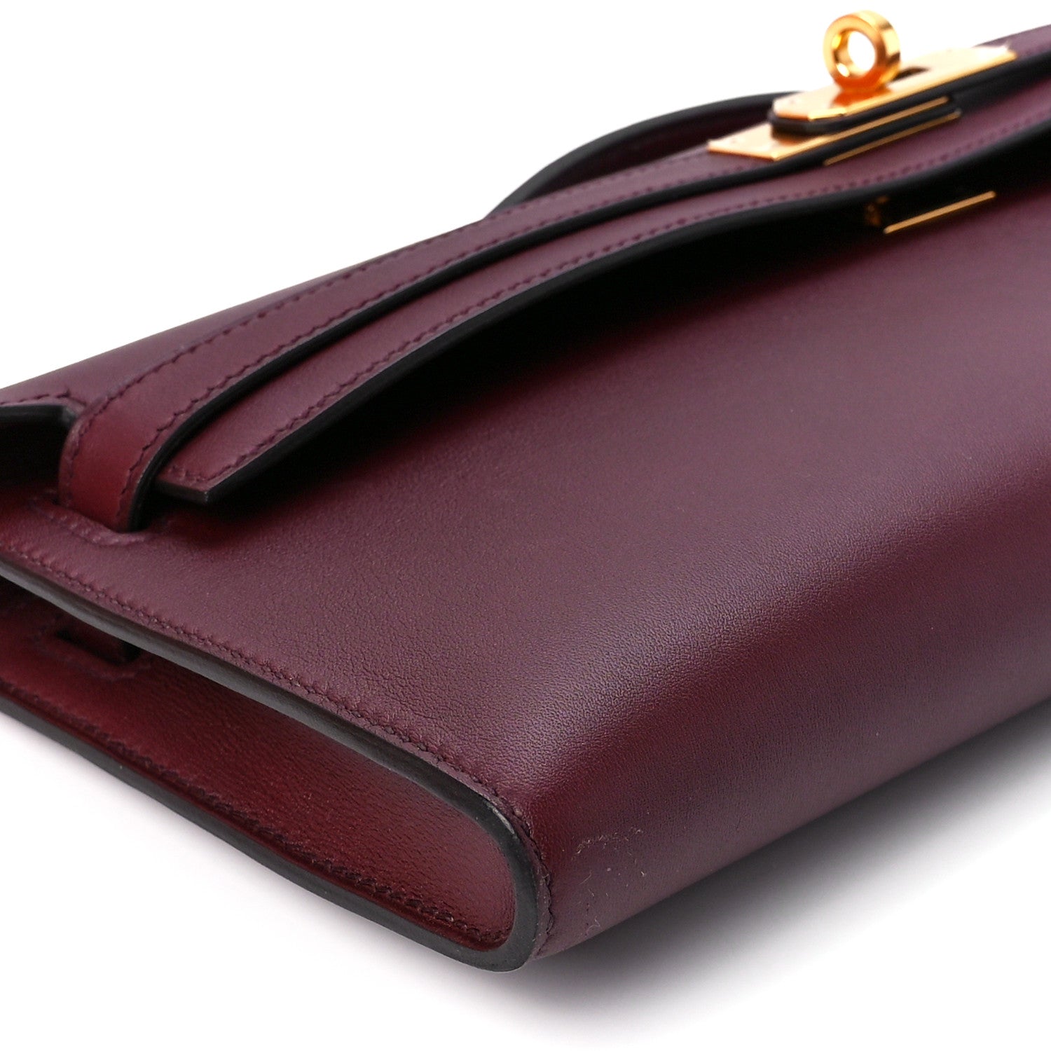 Hermes Swift Kelly Cut Clutch Pochette Bordeaux 10 of 13