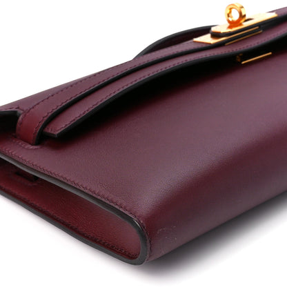 Hermes Swift Kelly Cut Clutch Pochette Bordeaux 10 of 13