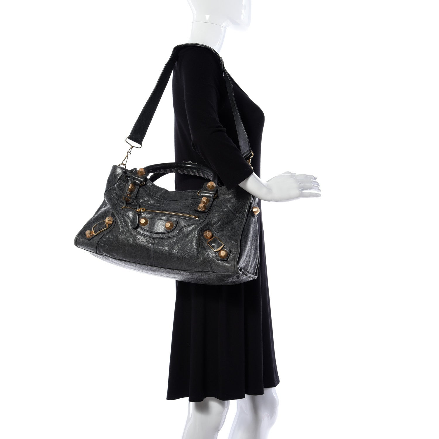 Balenciaga Agneau Giant 21 Gold Hardware Part Time Anthracite 4 of 18