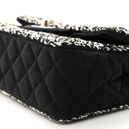 Chanel Denim Braided Mini Rectangular Flap Bag Black Gold 10 of 11