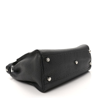 Fendi Cuoio Romano Selleria Bi-Color Medium Peekaboo Iconic Satchel Asfalto Latte 4 of 8