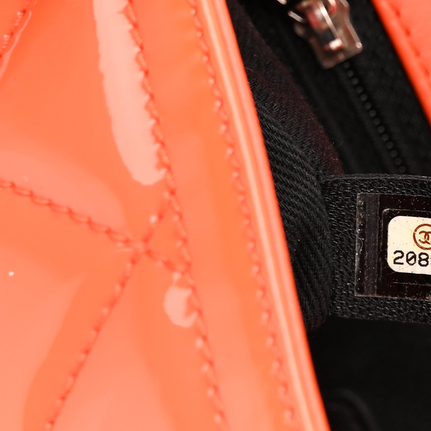 Chanel Patent Quilted Small Coco Shine Flap Orange 7 of 12